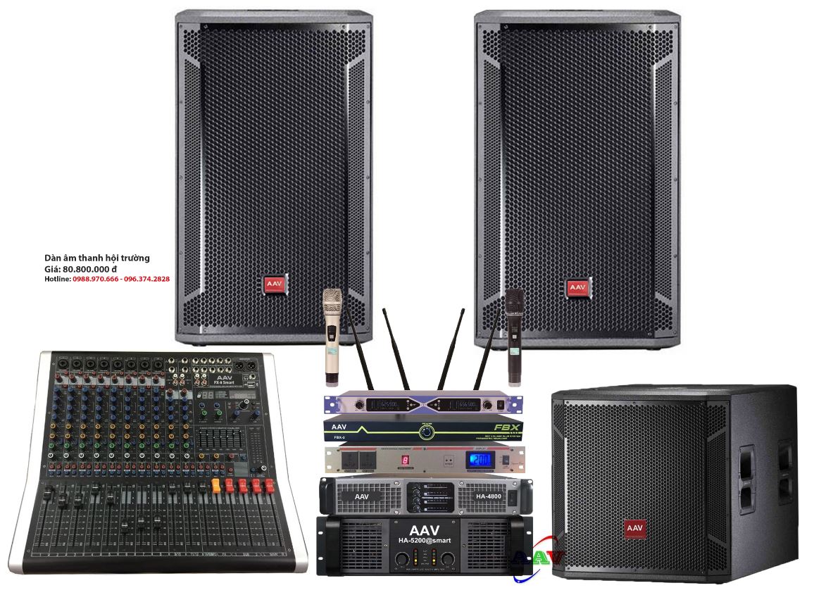 dàn âm thanh hội trường sân khấu cho trường học, cơ quan